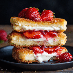 Fried Strawberry Cheesecake Sandwiches 26 Fried Strawberry Cheesecake Sandwiches