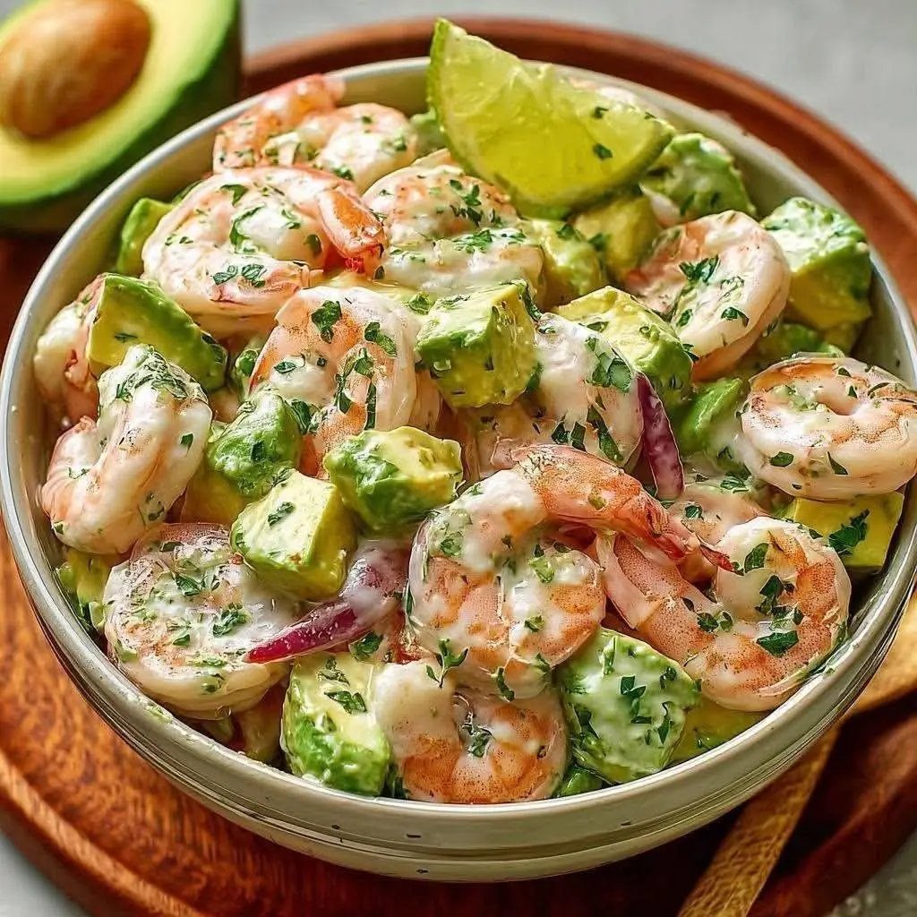 This Creamy Shrimp Avocado Salad is fresh, healthy, and absolutely irresistible! Loaded with juicy shrimp, creamy avocado, fresh herbs, and a zesty lemon dressing, it's the perfect quick lunch or light dinner. Who would love a bowl of this right now? RECIPE IN THE COMMENTS 25 1781977837830
