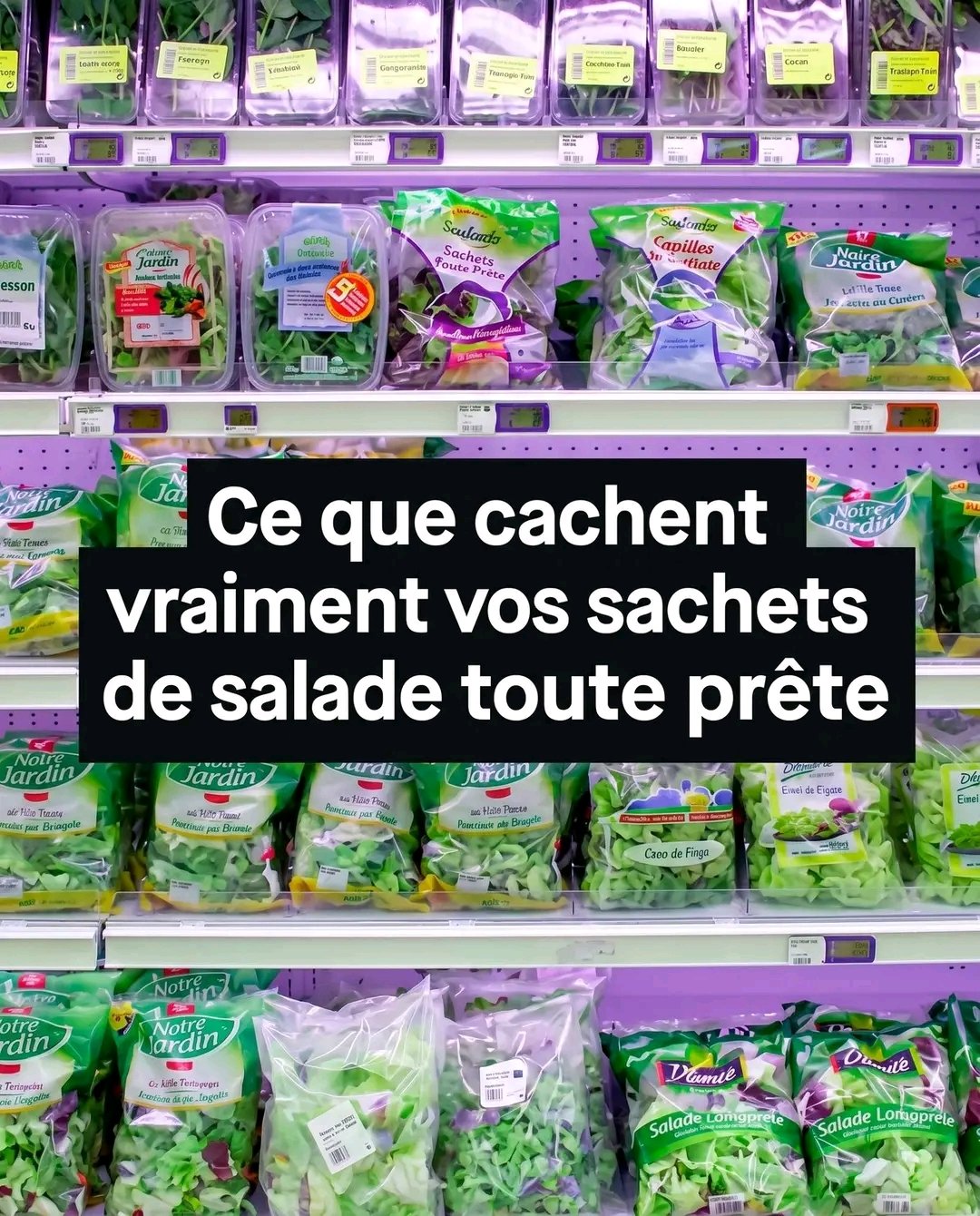 Lavées au chlore et pauvres en vitamines, nos salades prêtes à l'emploi cachent une réalité bien moins verte. (lien en commentaire) 25 1782234489762