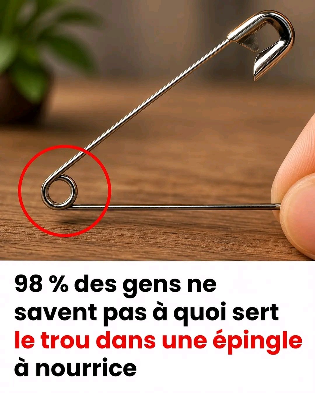 À quoi sert le petit trou dans une épingle à nourrice 25 1782255898966