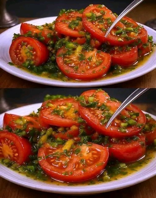 Salade de tomates magique, vous ne la ferez jamais autrement… Voir la recette 25 1783801354508