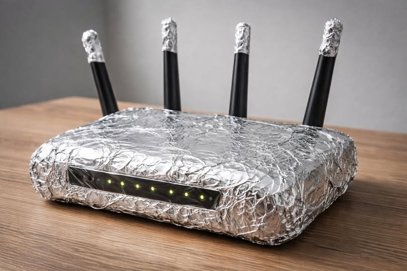 Voici pourquoi des milliers de personnes ont commencé à recouvrir leurs routeurs de papier aluminium (ce n'est pas une blague !) 25 638028304 122184276350593989 5749624875626838004 n