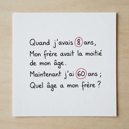 # Quel âge a mon frère ? 25 dkdkdmcldmdlmd