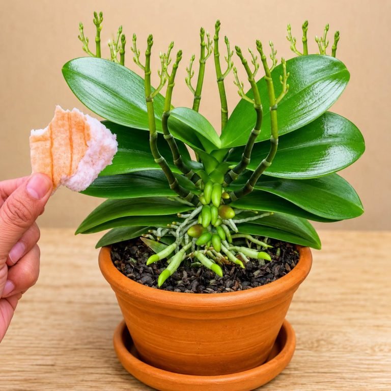 Placez un morceau sous l'orchidée: 100 nouvelles pousses poussent et fleurissent toute l'année! Voir plus d'instructions sur le premier commentaire 25 unnamed file 154